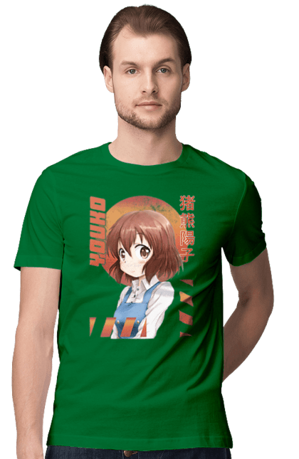 Men's t-shirt with prints Kiniro Mosaic Yoko Inokuma. Anime, gold mosaic, kiniro mosaic, kinmoza, manga, yoko, yoko inokuma. 2070702