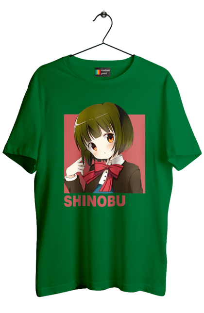 Men's t-shirt with prints Kiniro Mosaic Shinobu Omiya. Anime, gold mosaic, kiniro mosaic, kinmoza, manga, shinobu, shinobu omiya. 2070702