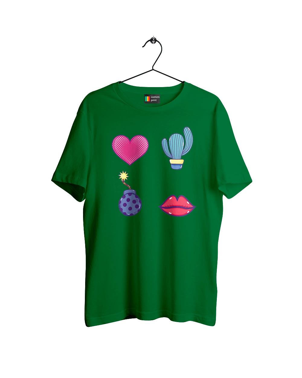 Heart, Cactus, Bomb, Lips