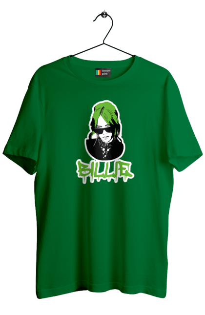 Men`s t-shirt with prints Billie Eilish. Activist, animals, billie eilish, misukant, right, singer. 2070702