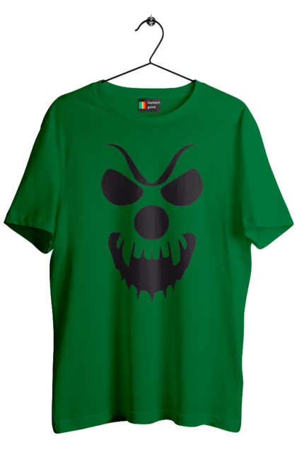 Men's t-shirt with prints Halloween pumpkin face. Costume, halloween, holiday, october, october 31, pumpkin, scary, sweets, trick or treat. 2070702