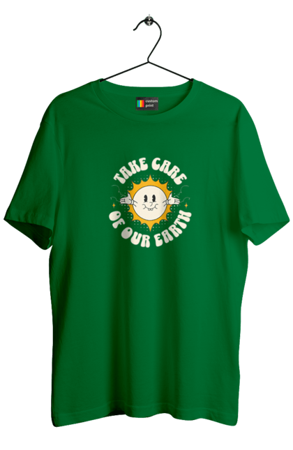 Футболка чоловіча з принтом "Земля". Бережіть землю, земля, любите природу. 2070702