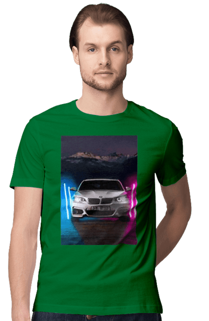 Футболка чоловіча з принтом "БЕХА". Беха, в машину, красота, птн пнх, фонарі. 2070702