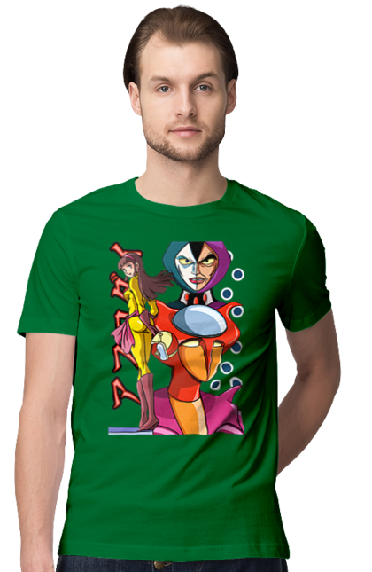 Men's t-shirt with prints Mazinger Z Aphrodite. Anime, aphrodite, manga, mazinger z, mecha, robots. 2070702