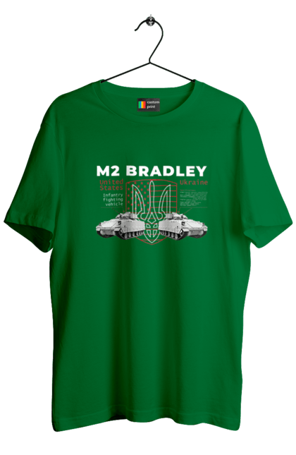 Футболка мужская с принтом M2 Bradley. F16, m2 bradley, nasams, zuzana, гаубица, два герба, залужный, сюзанно. 2070702