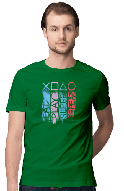 Футболка чоловіча з принтом "Геймпад". Playstation, sony, геймпад, гра, джостик. 2070702