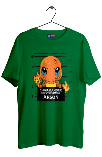 Футболка чоловіча з принтом "Покемон Чармандер". Charmander, nintendo, pokemon, pokémon go, аніме, ігри, покемон, чармандер. 2070702