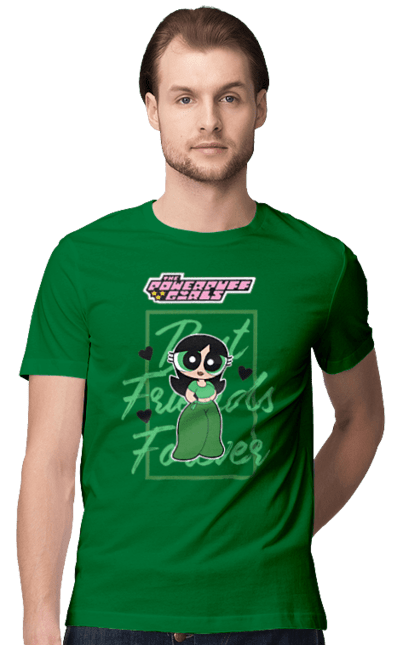 Men's t-shirt with prints Powerpuff Girls Buttercup. Animated series, buttercup, cartoon network, cool girls, powerpuff girls. 2070702