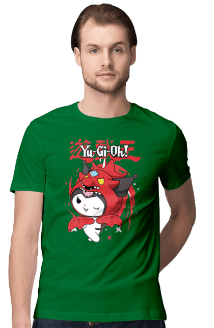 Men's t-shirt with prints Yu Gi Oh! Kuromi. Anime, character, hello kitty, kuromi, my melody, sanrio, yu gi oh, yugio. 2070702