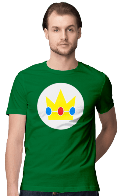 Men's t-shirt with prints Mario Bros. Princess Peach. Character, game, mario, mario bros, nintendo, princess peach, super mario bros. 2070702