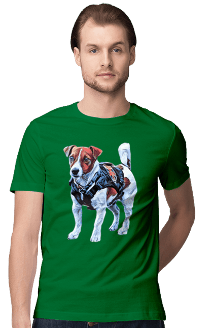 Футболка чоловіча з принтом "Пес Патрон". Зсу, патрон, пес, пес патрон, україна. 2070702