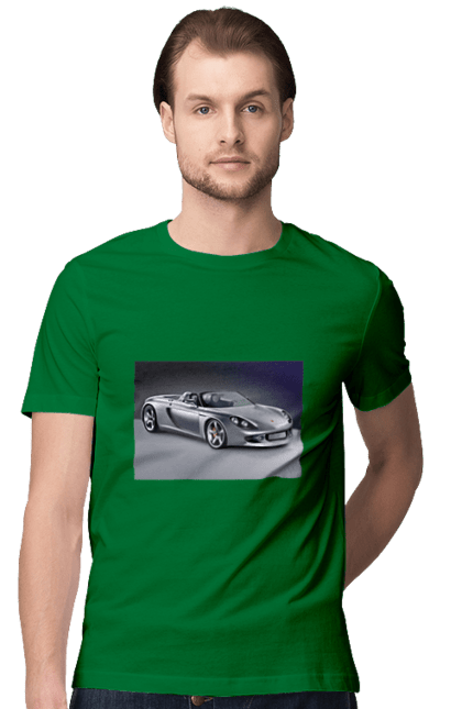Men`s t-shirt with prints Auto.2. Auto, color image, compartment, photo, sports car. 2070702
