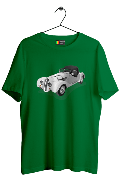 Футболка чоловіча з принтом "Автомобіль". Авто, автомобиль, класика, старовинна машина, старовинний. 2070702