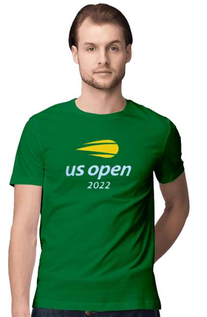 Футболка чоловіча з принтом "Тенісний турнір US Open 2022". Великий теніс, відкритий чемпіонат, гравці, м`яч, нью йорк, призовий фонд, ракетка, спонсор, хард, чемпіонат америки. 2070702