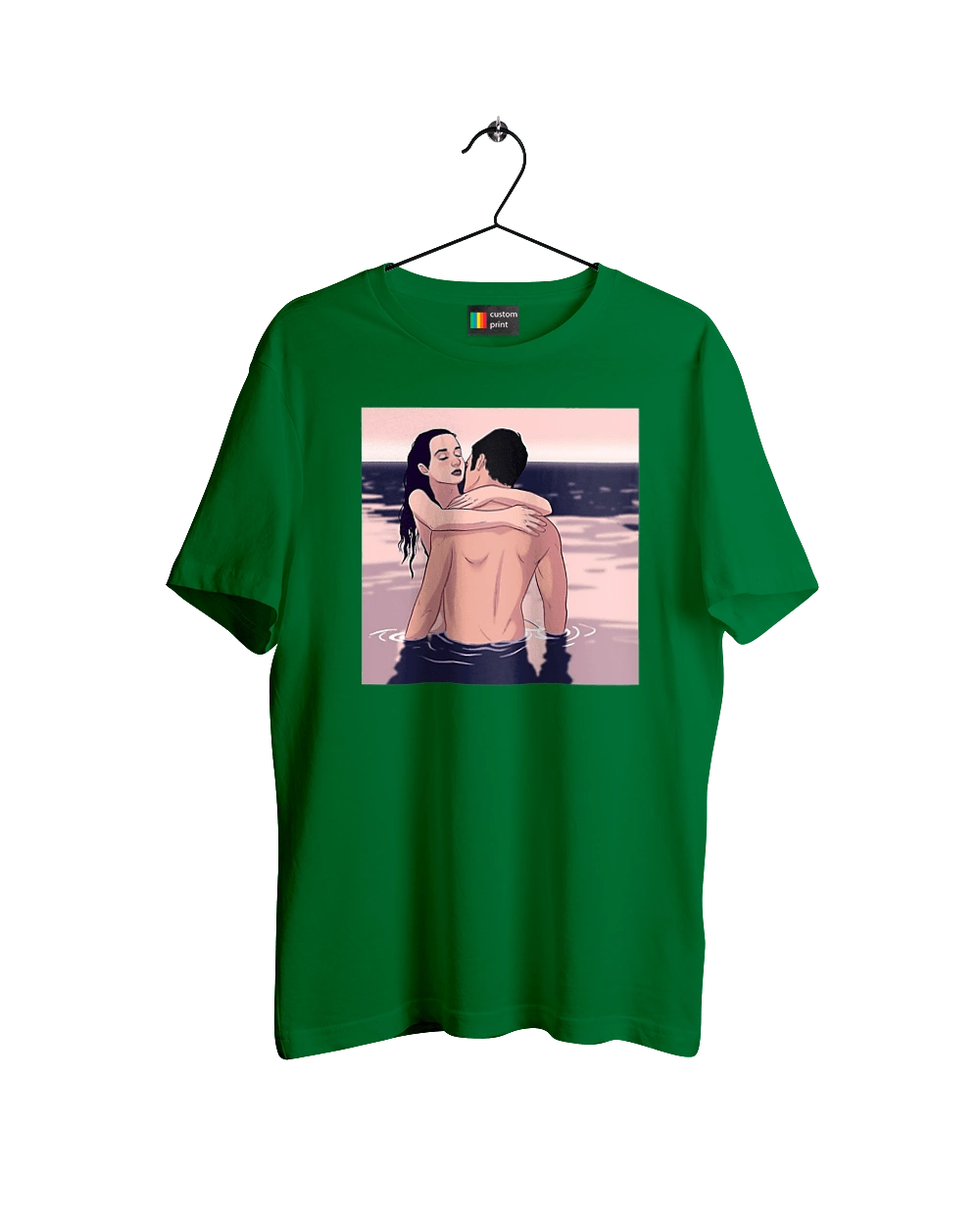 Парочка Обнимается В Реке