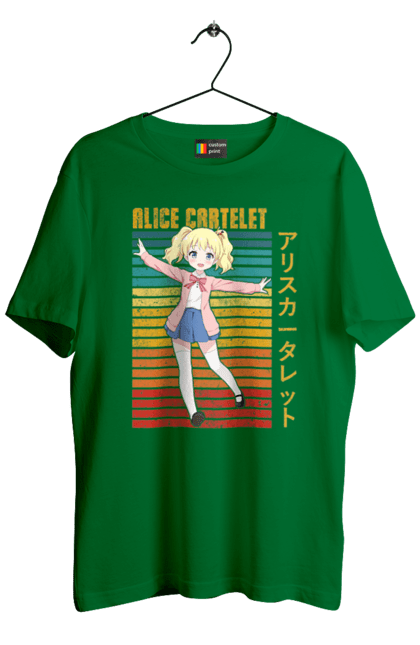 Men's t-shirt with prints Kiniro Mosaic Alice Cartelet. Alice, alice cartelet, anime, gold mosaic, kiniro mosaic, kinmoza, manga. 2070702