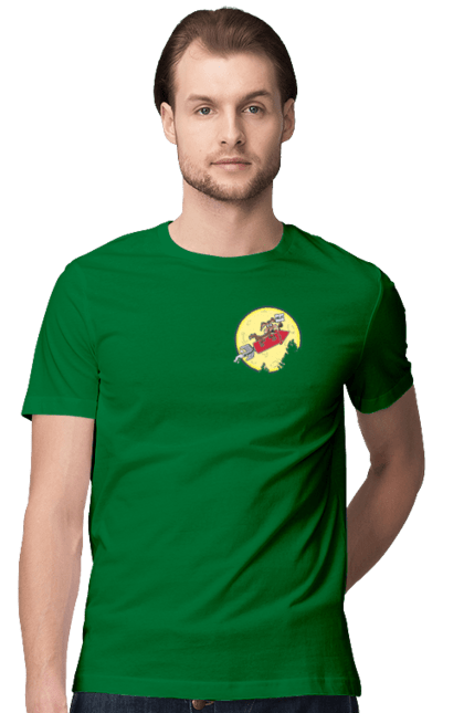 Футболка чоловіча з принтом "Хитрий кайот". Антигерой, вайлі кайот, веселі мелодії, віллі, злодій, кайот, не відчуває болю, персонаж мультфільму, північноамериканський кайот, уайлі, швидкий та сміливий. 2070702