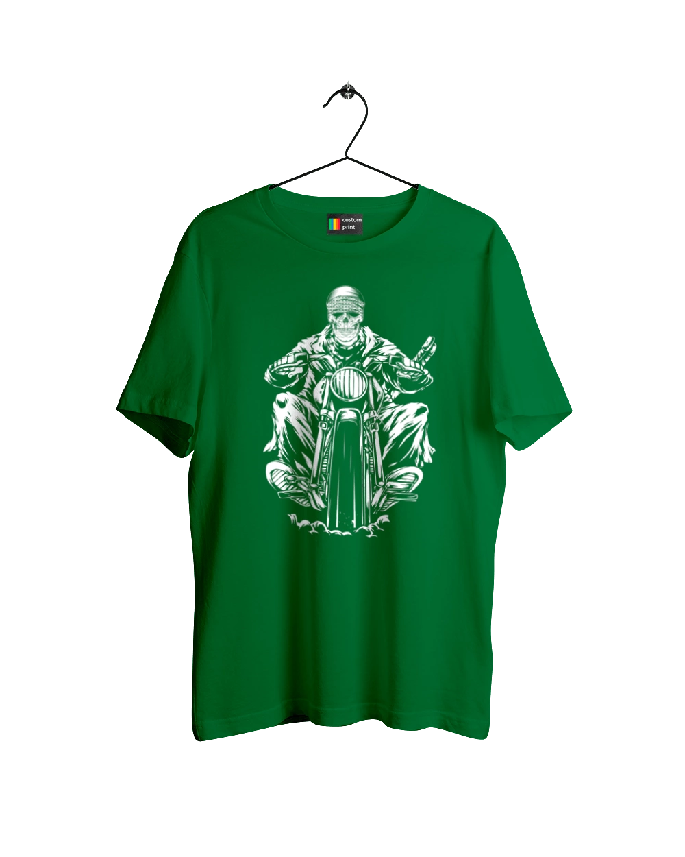 Skull on a motorcycle