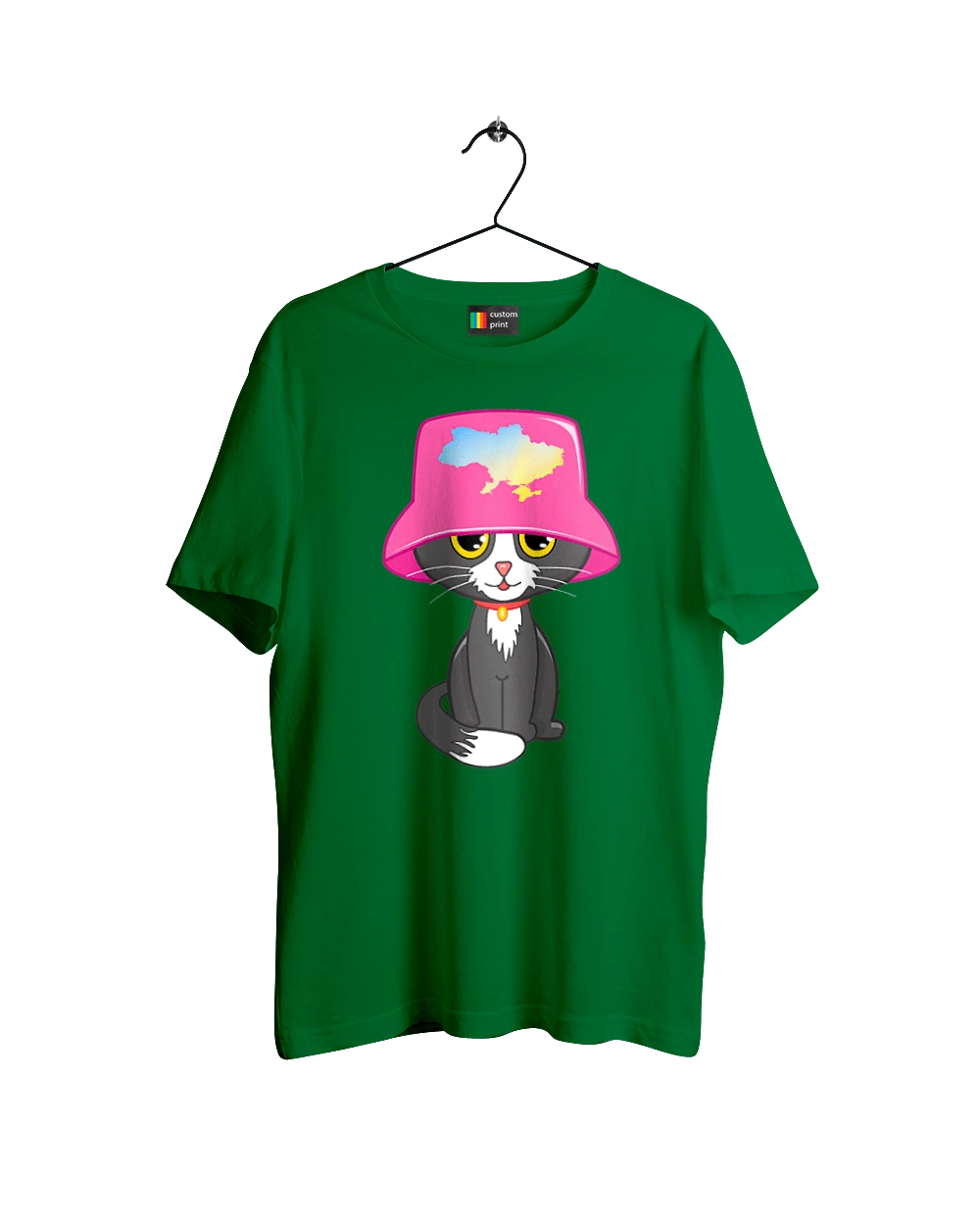 Cat with a map of Ukraine