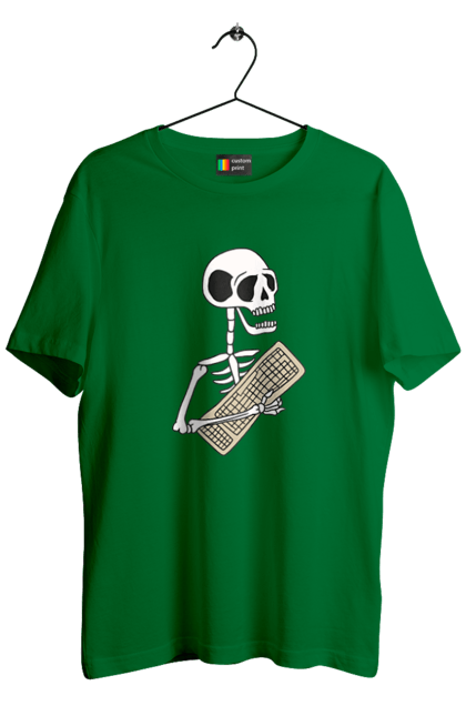 Футболка чоловіча з принтом "Вічний кодер". Ай ті, айтішник, бінарний, код, програміст, розробник, хакер. 2070702