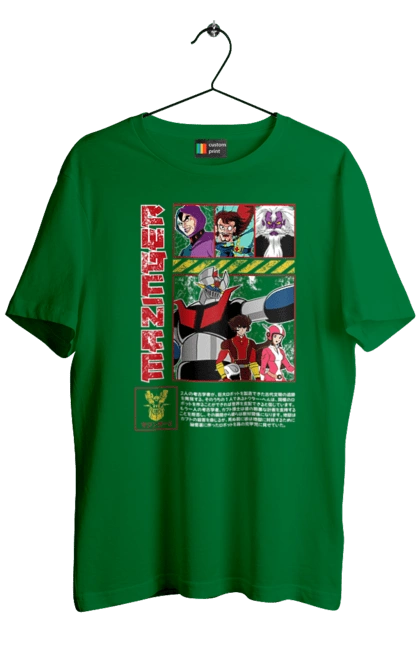 Футболка мужская с принтом Mazinger Z Грендайзер. Anime, goldorak, goldrake, grendizer, manga, mazinger z, mecha, robots. 2070702