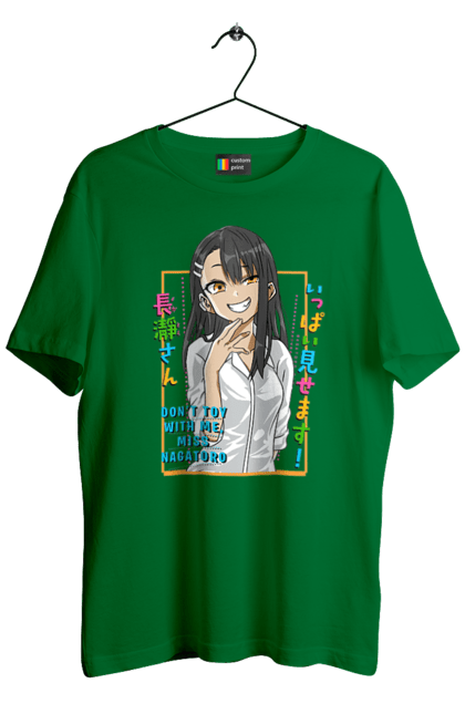 Men's t-shirt with prints Don't Toy with Me, Miss Nagatoro. Anime, hayase nagatoro, manga, nagatoro. 2070702