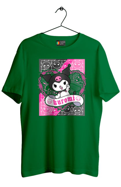 Men's t-shirt with prints Hello Kitty Kuromi. Anime, character, hello kitty, kuromi, my melody, sanrio. 2070702