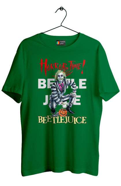 Men's t-shirt with prints Beetlejuice. Beetlejuice, comedy, ghost, horror, movie, tim burton, warner bros. 2070702