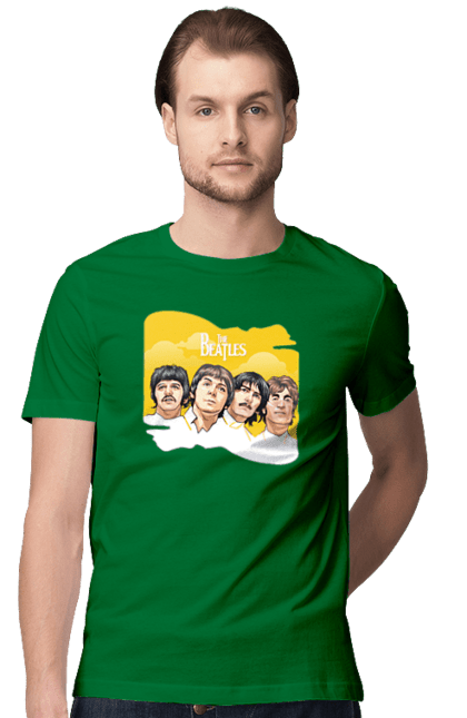 Men's t-shirt with prints The Beatles. Beatles, george harrison, john lennon, liverpool four, music, paul mccartney, ringo starr. 2070702