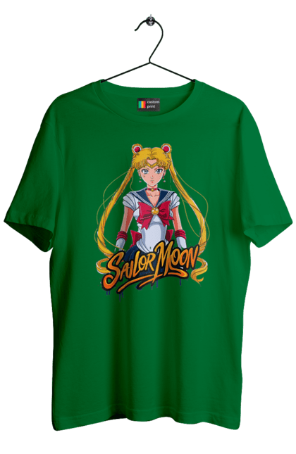 Men's t-shirt with prints Sailor Moon. Anime, drama, magical girl, sailor moon, tv series, usagi tsukino. 2070702