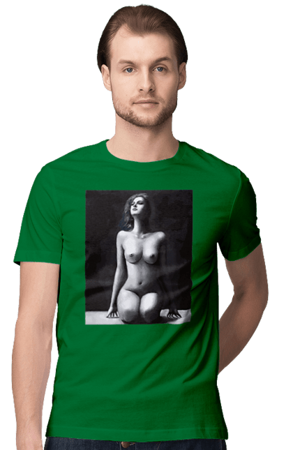 Футболка чоловіча з принтом "Краса тіла". Вигини жіночого тіла, грація тіла, груди, жіноче тіло, жіночі груди, краса тіла. 2070702