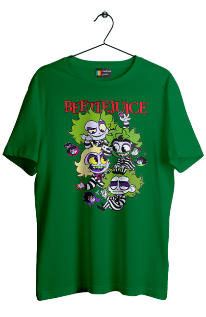 Men's t-shirt with prints Beetlejuice. Beetlejuice, comedy, ghost, ghost, horror, movie, tim burton, warner bros. 2070702