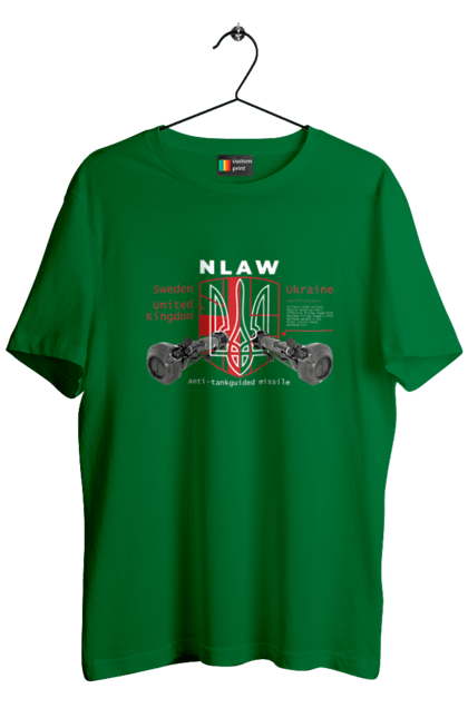 Футболка чоловіча з принтом "NLAW". Caesar, himars, nlaw, patriot, weapon, zaluzhny. 2070702