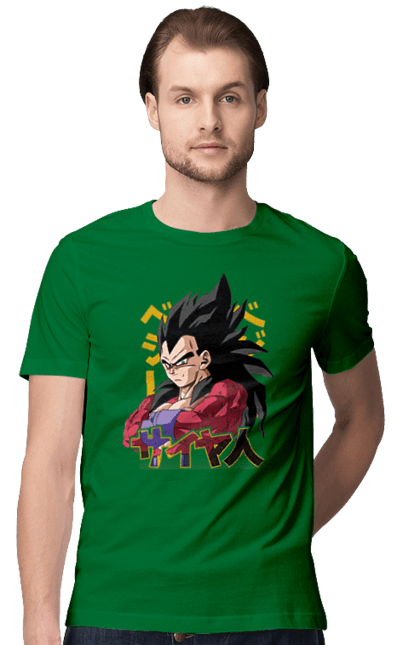 Футболка чоловіча з принтом "Перли дракона Вегета". Anime, dragon ball, goku, manga, vegeta, аніме, вегета, гоку, манга, перли дракона. 2070702