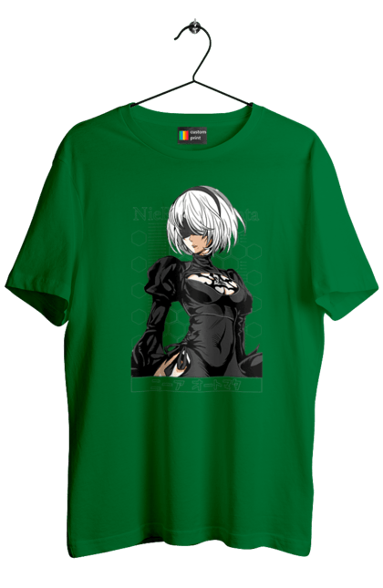 Men's t-shirt with prints Nier: Automata 2B. Character, executioner, game, nier: automata, platinum games, video game, yorha. 2070702