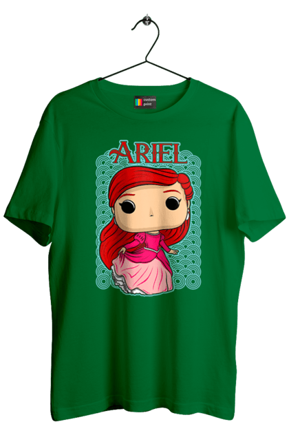 Футболка мужская с принтом Ариэль. Ariel, little mermaid, ариэль, принцесса, русалочка, сказка. 2070702