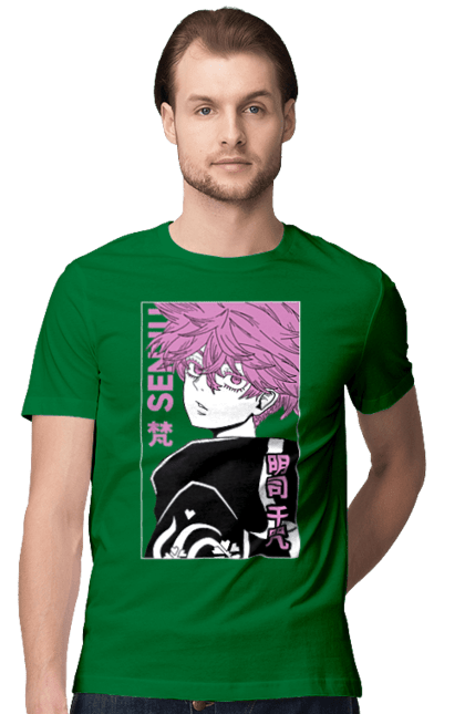 Men's t-shirt with prints Tokyo Avengers Senju Kawaragi. Action movie, anime, fantasy, game, manga, senju kawaragi, thriller, tokyo avengers, tokyo revengers, tv series. 2070702