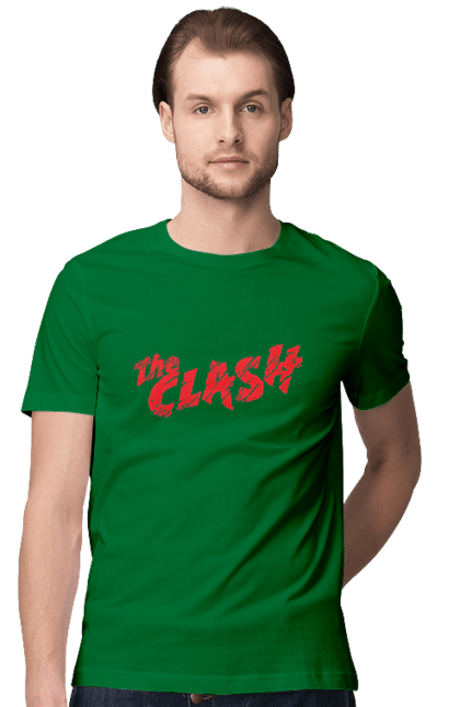 Men's t-shirt with prints The Clash. Clash, dub, group, music, punk, punk rock, reggae, rock, rock`n`roll. 2070702