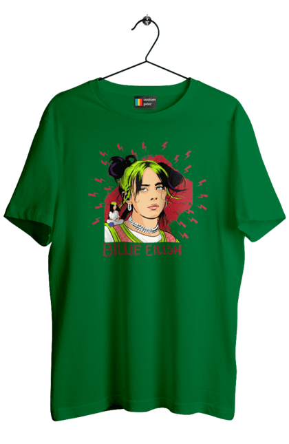 Men`s t-shirt with prints Billie Eilish. Billie eilish, billie eilish logo, billie eilish print, singer billie eilish. 2070702