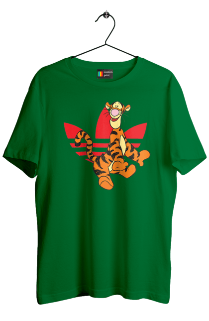 Men's t-shirt with prints Adidas Tigger. Adidas, animated series, tiger, tigger, winnie the pooh, winnie the pooh. 2070702