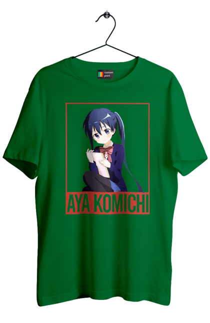 Men's t-shirt with prints Kiniro Mosaic Aya Komichi. Anime, aya komichi, gold mosaic, kiniro mosaic, kinmoza, manga. 2070702