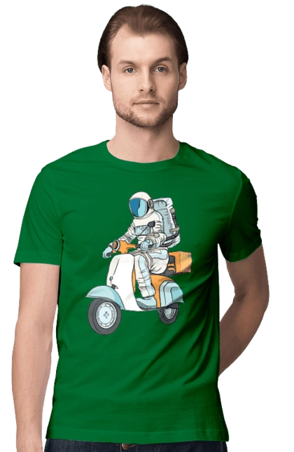 Astronaut on a motorcycle