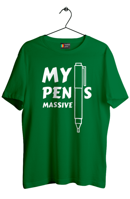 Футболка чоловіча з принтом "Моя ручка величезна". Гумор, мем, моя ручка величезна, прикол, прикольна, смішна. 2070702