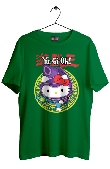 Men's t-shirt with prints Yu Gi Oh! Hello Kitty. Brand, cat, character, hello kitty, kitten, yu gi oh, yugio. 2070702