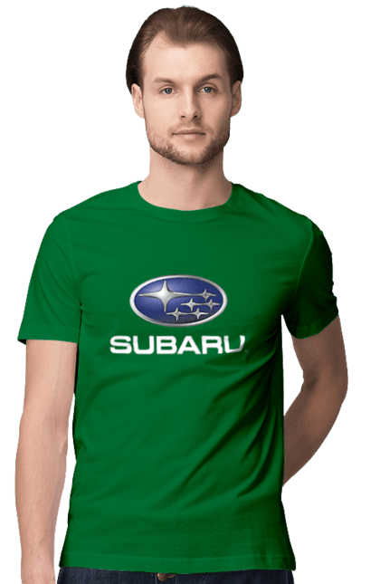 Футболка чоловіча з принтом "Subaru". Авто, логотип, субару. 2070702