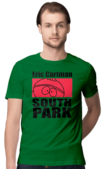 Men's t-shirt with prints South Park Cartman. Cartman, cartoon series, eric cartman, south park. 2070702