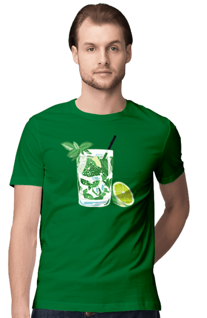 Men`s t-shirt with prints Mojito And Lemon Drink. Drink, lemon, mojito. 2070702