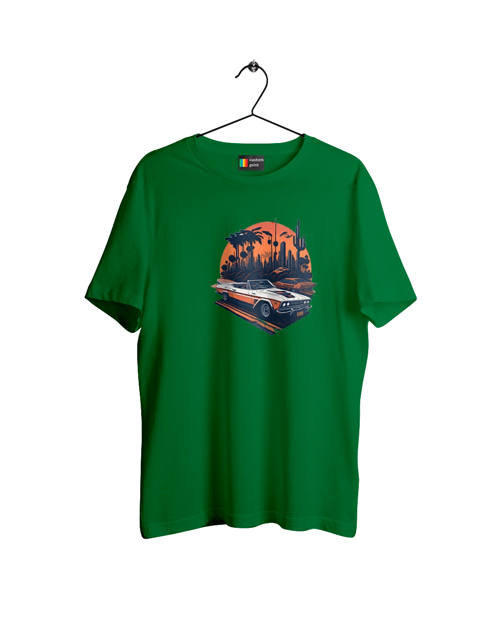 Beautiful car at sunset