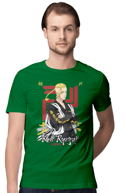 Men's t-shirt with prints Tokyo Revengers Draken. Anime, draken, ken ryuguji, ken-chin, manga, serial, tokyo manji gang, tokyo revengers. 2070702