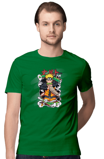 Men's t-shirt with prints Naruto. Anime, character, manga, naruto, ninja, tv series. 2070702